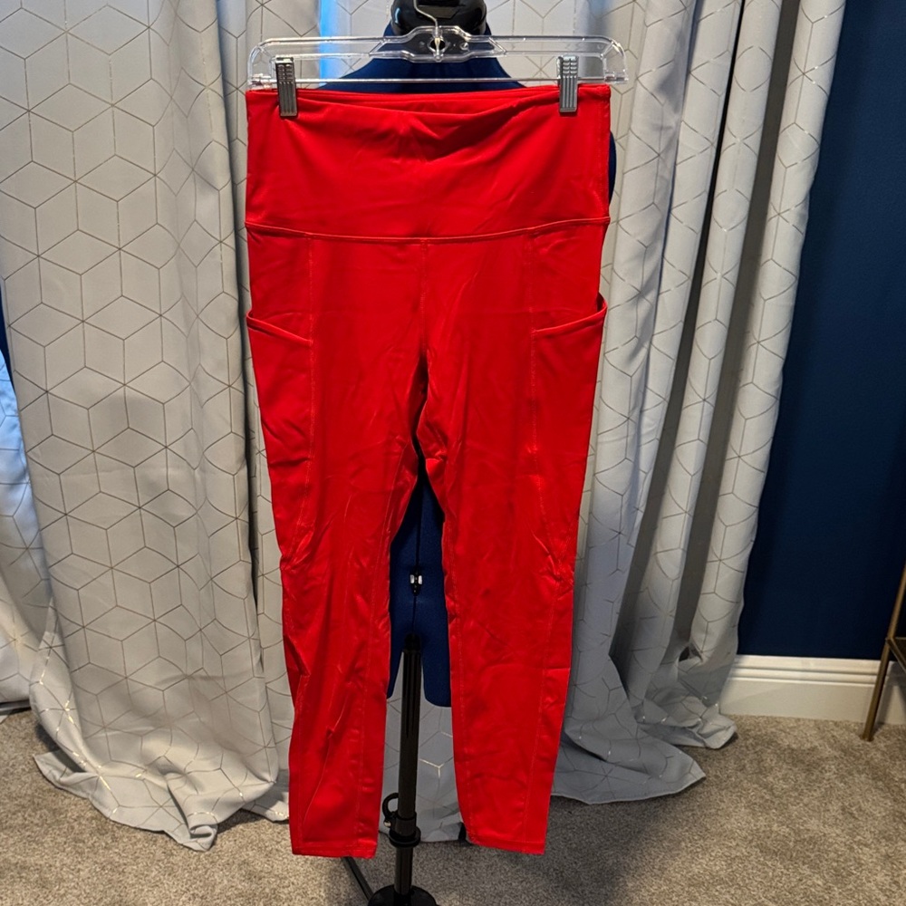 Ododos Red High-Waisted Leggings
